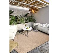 Villeroy & Boch Julie Tapis d'intérieur et d'extérieur Moderne tissé à Plat - Effet très Profond - Certifié Öko-Tex - Résistant aux intempéries et aux UV - pour Balcon, terrasse, Jardin - Cuivre