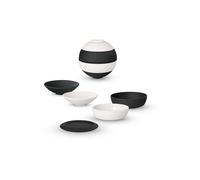 Villeroy & Boch - La petite Boule black & white, ensemble de vaisselle en porcelaine, 5 pcs Ensemble à servir, 14 cm Ø, résistant au lave-vaisselle, convient au four à micro-ondes, noir et blanc