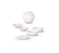 Villeroy & Boch - La petite Boule white, ensemble de vaisselle en porcelaine, ensemble de coupes, 5 pcs Ensemble à servir, 14 cm Ø, résistant au lave-vaisselle, convient au four à micro-ondes, blanc