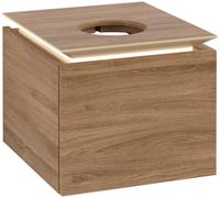 Legato Villeroy und Boch vasque B565L0RH 45x38x50cm, meuble sous-vasque central, avec éclairage LED, chêne Kansas