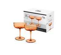Villeroy & Boch - Like Apricot Coupe À Champagne/Dessert, Ensemble De 2 Pièces, Verre Coloré Orange, Contenance 100 Ml