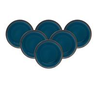Villeroy & Boch like. by Crafted Denim 19-5168-2610 Lot de 6 assiettes plates en porcelaine de qualité supérieure Bleu 26 cm