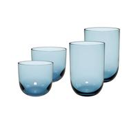 Villeroy & Boch like. by Like Ice Lot de 4 verres à eau (370 ml) et verres long drink (450 ml) en cristal Bleu