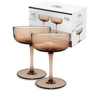 Villeroy & Boch - Like Clay Coupe À Champagne/Dessert, Ensemble De 2 Pièces, Verre Coloré Marron, Contenance 100 Ml