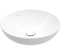Vasque à poser Villeroy und Boch & Friends 4A4500R1 Ø38 cm, sans trou de robinetterie, céramique blanche Alpin CeramicPlus, avec trop-plein