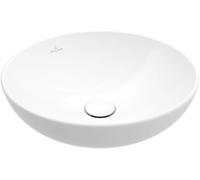Vasque à poser Villeroy & Boch Loop & friends 4A4600R1 Ø 42 cm, sans plage de robinetterie, avec trop-plein, blanc C-plus