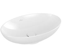 Villeroy und Boch Loop & friends Vasque à poser 4A470001 56x38cm, ovale, sans plage de robinetterie, avec trop-plein, blanc