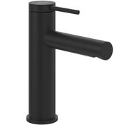 Villeroy & Boch Loop & Friends Robinet de lavabo sans bonde avec cartouche en céramique, robinet de lavabo, économiseur d'eau, hauteur du bec 106 mm, rond, noir mat