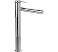 Villeroy & Boch Loop & Friends Robinet de lavabo surélevé, sans bonde, avec cartouche en céramique, robinet de lavabo, économiseur d'eau, hauteur du bec 251 mm, rond, chromé