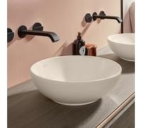 Villeroy und Boch Loop & friends vasque à poser 4A4500AM d = 38cm, sans plage de robinetterie, avec trop-plein, amande C-plus