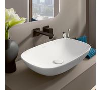 Villeroy und Boch Loop & friends vasque à poser 4A4901RW 56x38cm, sans banc de robinetterie, sans trop-plein, Stone White C-plus