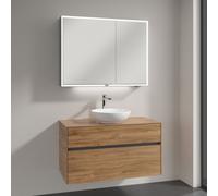 Villeroy & Boch Loop & Friends Vasque avec meuble Embrace et armoire de toilette My View Now, 4A460101+A95600RH+A4551000, My View Now