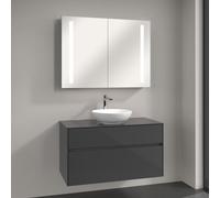 Villeroy & Boch Loop & Friends Vasque avec meuble sous-vasque Embrace, avec armoire de toilette My View 14, 4A460001+A95600FP+A4221000, My View 14
