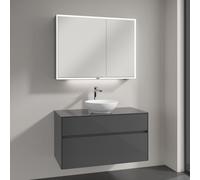 Villeroy & Boch Loop & Friends Vasque avec meuble sous-vasque Embrace, avec armoire de toilette My View Now, 4A4500R1+A95600FP+A4551000, My View Now