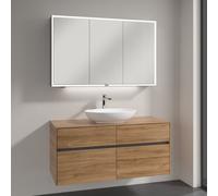 Villeroy & Boch Loop & Friends Vasque avec meuble sous-vasque Embrace, avec armoire de toilette My View Now, 4A470101+A95700RH+A4551200, My View Now