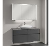 Villeroy & Boch Loop & Friends Vasque avec meuble sous-vasque Embrace, avec armoire de toilette My View Now, 4A4800R1+A95700FP+A4551200, My View Now