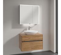 Villeroy & Boch Loop & Friends Vasque avec meuble sous-vasque Embrace, avec armoire de toilette My View Now, 4A470101+A95500RH+A4558000, My View Now