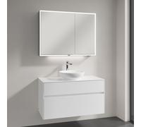 Villeroy & Boch Loop & Friends Vasque avec meuble sous-vasque Embrace, avec armoire de toilette My View Now, 4A460101+A95600DH+A4551000, My View Now