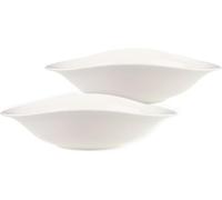 Villeroy & Boch Lot de 6 bols à pâtes Vapiano blancs, passent au lave-vaisselle, au micro-ondes, assiettes à pâtes, bols à pâtes, assiettes creuses, pour spaghetti, pâtes ou salade, porcelaine de