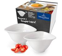 Villeroy & Boch Lot de 6 bols à soupe Vapiano blancs, passent au lave-vaisselle, au micro-ondes, assiettes creuses extra profondes, bols à soupe, bols à soupe, bols à salade, bols à pâtes, porcelaine
