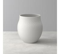Villeroy & Boch - Manufacture Collier Blanc Vase Carré 16,5x17,5cm Porcelaine