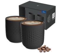 Villeroy & Boch - Manufacture Collier Noir Ensemble De Mugs De 2 Pièces, Porcelaine Premium, Noir Mat