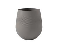 Villeroy & Boch - Manufacture Collier Taupe, Grand Vase Carré, 23 cm, Porcelaine Premium, Taupe