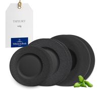 Villeroy & Boch - Manufacture Ensemble D’Assiettes, 6 P., Ensemble De Vaisselle Pour 2 Personnes, Porcelaine Premium, Noir