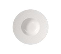 Villeroy & Boch - Manufacture Ice assiette à pâtes, env. 28 נ28 נ5 cm, blanc aspect glacé mat et brillant, lave-vaisselle et micro-ondes, assiette pour pâtes et bowls, porcelaine Premium
