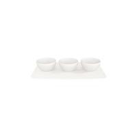 Villeroy & Boch - Manufacture Rock Blanc Lot de 4 bols à sauce en porcelaine de qualité supérieure, passe au lave-vaisselle, blanc
