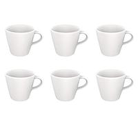 Villeroy & Boch Manufacture Rock Blanc Lot de 6 tasses à café, en porcelaine, 220 ml