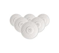 Villeroy & Boch Manufacture Rock blanc - Mickey Mouse - Lot de 6 soucoupes à expresso blanches - Passe au lave-vaisselle - Aspect ardoise avec décor à la craie Disney Mickey Mouse - Porcelaine de
