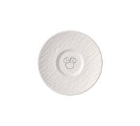 Villeroy & Boch Manufacture Rock blanc - Mickey Mouse - sous-tasse à café, blanc, résistant au lave-vaisselle/micro-ondes, look ardoise avec décor Disney Mickey Mouse à la craie
