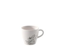 Villeroy & Boch Manufacture Rock blanc - Mickey Mouse - tasse à café, blanc, résistant au lave-vaisselle/micro-ondes, look ardoise en blanc avec décor Disney Mickey Mouse à la craie