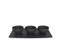 Villeroy & Boch - Manufacture Rock Ensemble De Coupelles À Dips 4 Pièces, Pour Dips Et Canapés, Porcelaine Premium, Résiste Au Lave-Vaisselle