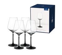 Villeroy & Boch - Manufacture Rock, Ensemble De Verres À Vin Blanc, 4 Pièces, 380 Ml, Cristallin, Transparent/Noir