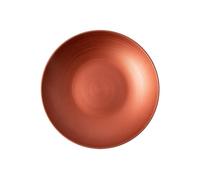 Villeroy & Boch - Manufacture Rock Glow Pat creux, saladier en porcelaine premium noire et cuivrée, résistant au lave-vaisselle, 24 cm