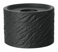 Villeroy & Boch - Manufacture Rock Home Bougeoir 6,5 X 6,5 X 5 Cm, Porcelaine Premium, Noir