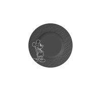 Villeroy & Boch Manufacture Rock - Mickey Mouse - assiette à dessert, noir, résistant au lave-vaisselle/micro-ondes, look ardoise avec décor Disney Mickey Mouse