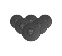Villeroy & Boch Manufacture Rock Mickey Mouse Lot de 6 soucoupes à expresso Noir Passe au lave-vaisselle Aspect ardoise caractéristique avec décor à la craie Disney Mickey Mouse