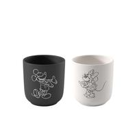 Villeroy & Boch Manufacture Rock - Mickey Mouse - mug à café, 2 pièces, noir/blanc, résistant au lave-vaisselle/micro-ondes, look ardoise avec décor Disney Mickey Mouse à la craie