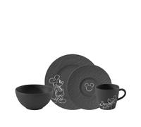 Villeroy & Boch Set petit‑déjeuner Manufacture Mickey Mouse 4 pièces Noir