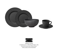 Villeroy & Boch - manufacture rock Noir - Set Vaisselle 20 Pièces 4 Gens -20%