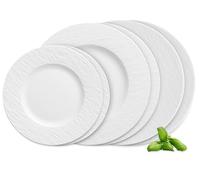 Villeroy & Boch - Manufacture Set De Vaisselle 6 Pièces Pour 2 Personnes Blanc, Garanti Lave-Vaisselle, Compatible Micro-Ondes, Ensemble Assiettes De Table, Set De Table, Porcelaine Haut De Gamme