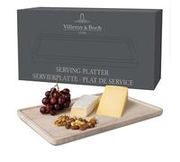 Villeroy & Boch - Plat de service Manufacture Travertine - Grand format, beige fait main, travertin