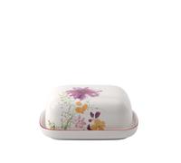 Villeroy & Boch - Mariefleur Basic beurrier avec couvercle multicolore, résistant au lave-vaisselle/micro-ondes, cloche à beurre, boîte à beurre, design floral, motif floral, porcelaine Premium