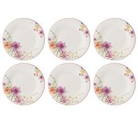 Villeroy & Boch Mariefleur Basic Lot de 6 assiettes à petit-déjeuner rondes, diamètre : 21,5 cm