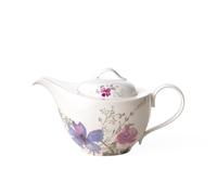Villeroy & Boch Mariefleur Gris Basic Théière, 1,2 litre, Porcelaine Premium, Blanc/Multicolore