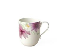 Villeroy & Boch Mariefleur Tea Tasse à Thé, vaisselle en haute qualité premium en rose et vert et orange, 430 ml tasse à anse, Porcelaine, Blanc, 12 x 12 x 10 cm