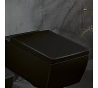Villeroy & Boch Abattant WC Memento 2.0 8M24S1R7 – Noir pur, dégagement rapide, fermeture amortie